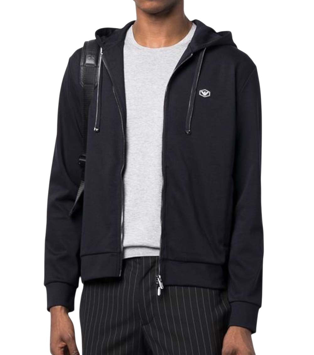 Navy Blue Hood Sweatshirt 2
