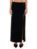 Black Solid Maxi Skirt 1