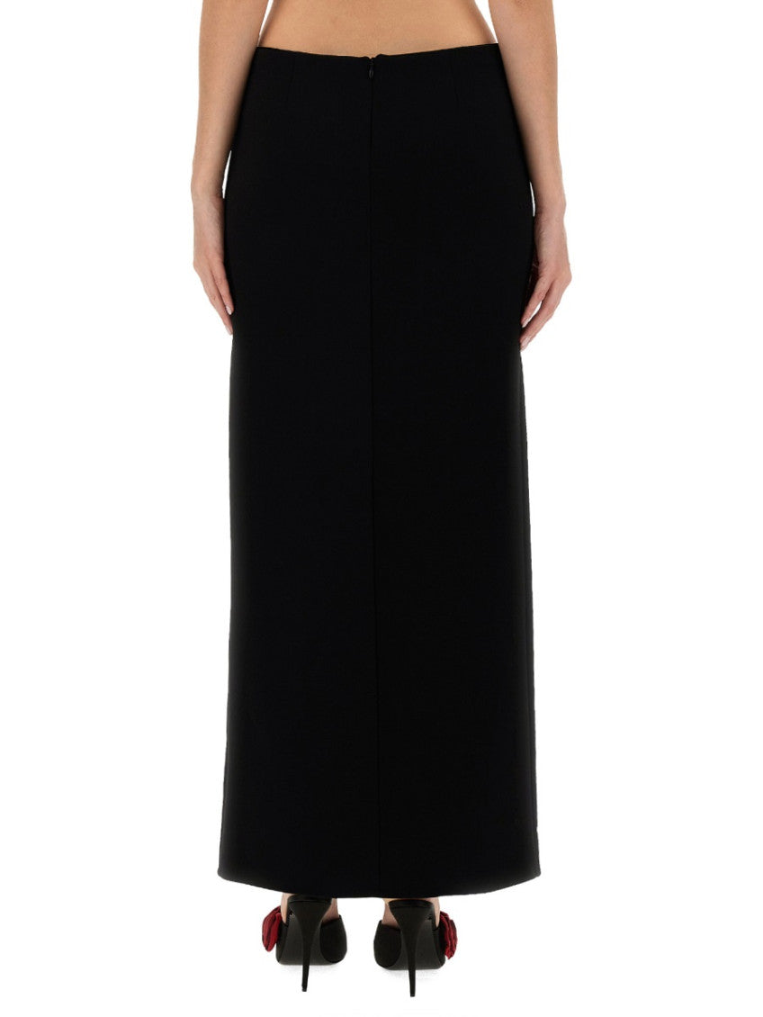 Black Solid Maxi Skirt 2