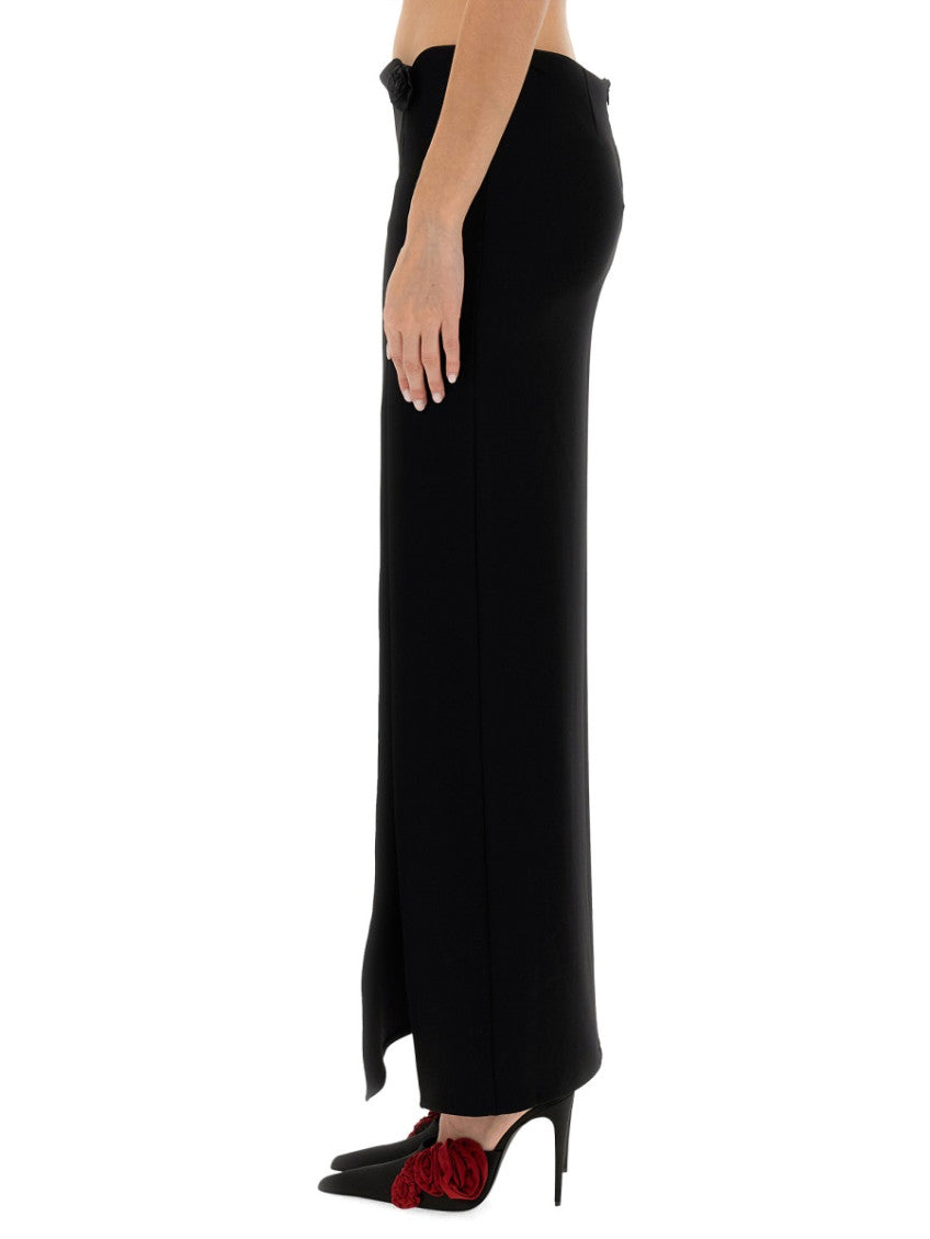 Black Solid Maxi Skirt 3