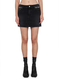 Black Solid Mini Skirt 1