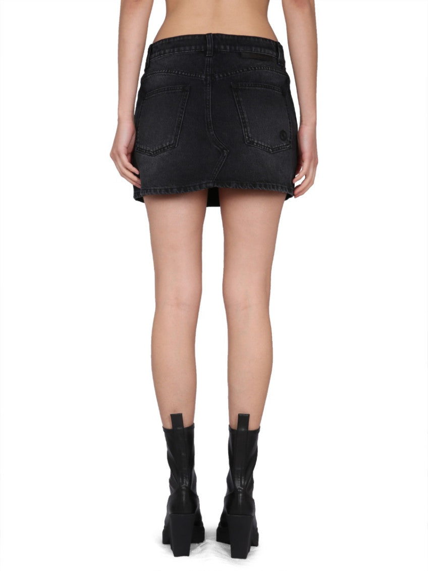 Black Solid Mini Skirt 2