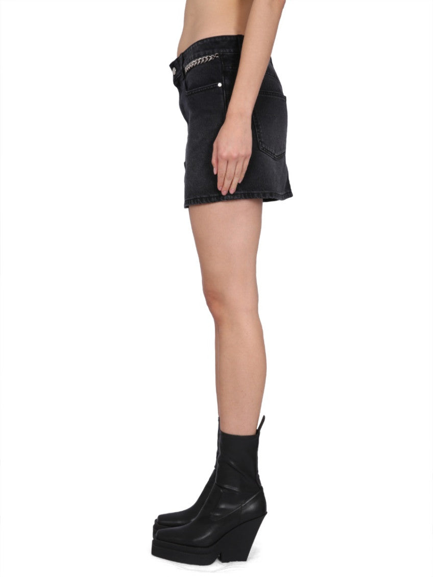 Black Solid Mini Skirt 3