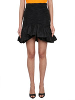 Black Textured Mini Skirt 1