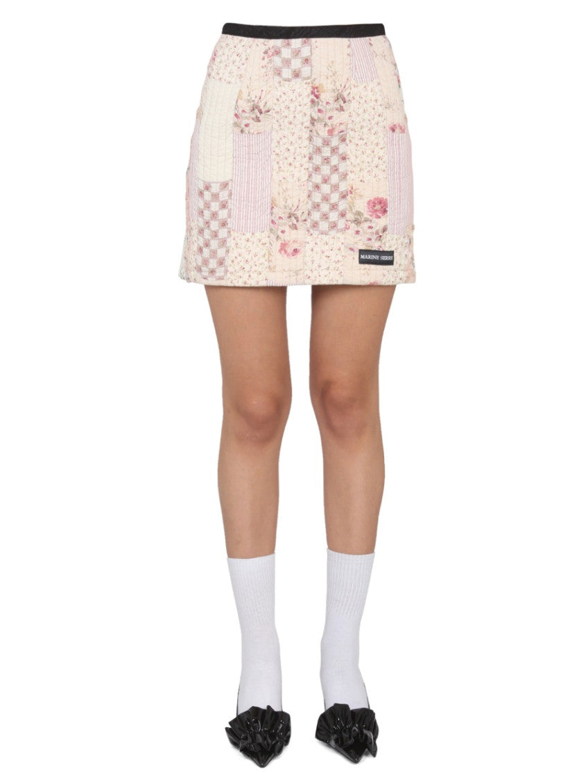 Multicolor Patchwork Mini Skirt 1