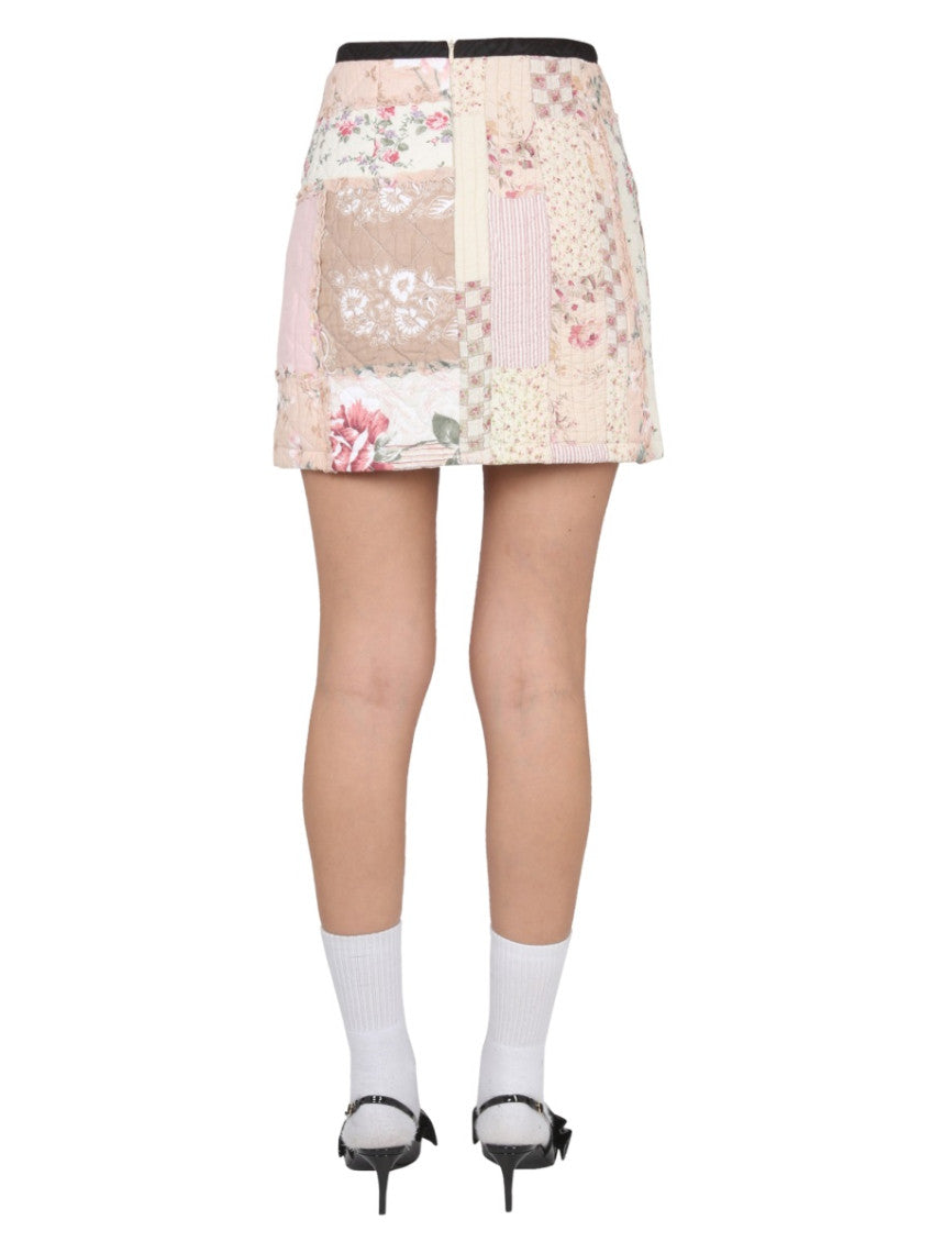 Multicolor Patchwork Mini Skirt 2