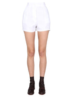 White Solid Shorts 1