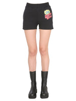 Black Graphic Shorts 1