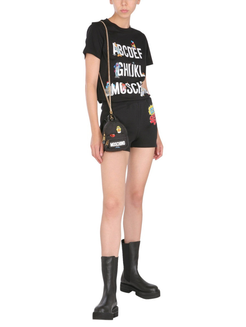 Black Graphic Shorts 4