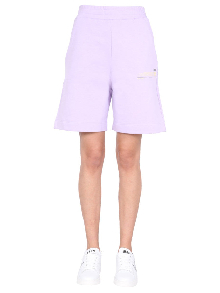 Purple Solid Shorts 1