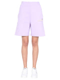 Purple Solid Shorts 1