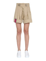 Beige Solid Shorts 1