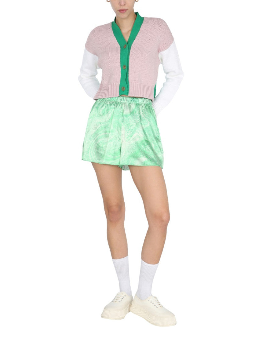 Green Abstract Shorts 4