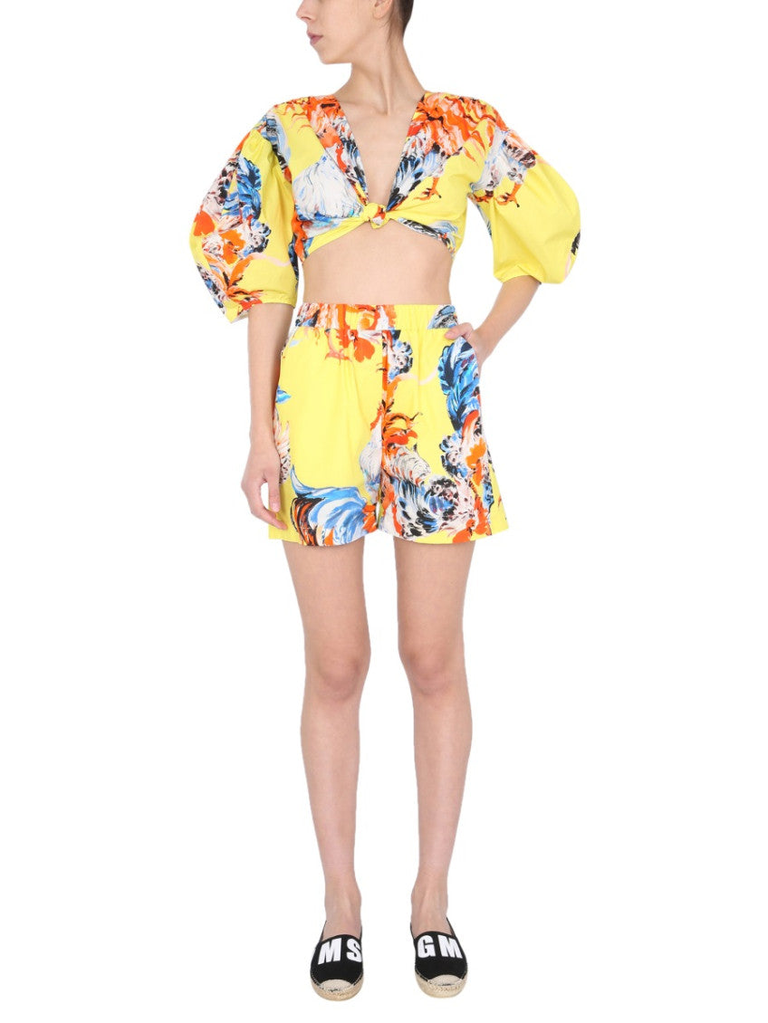 Yellow Floral Shorts 4