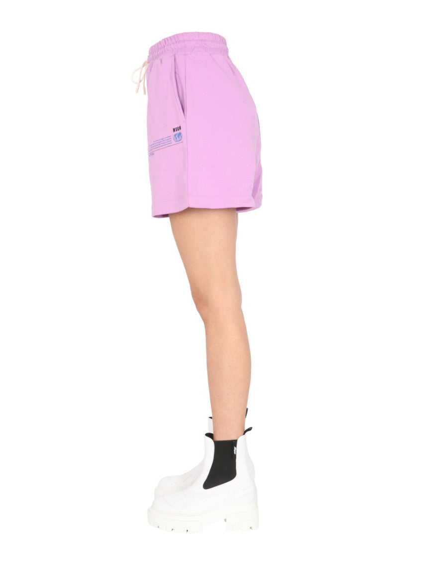 Pink Graphic Shorts 3