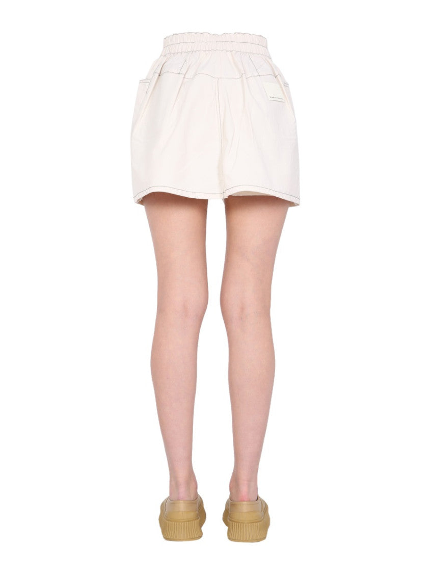 Beige Solid Shorts 3
