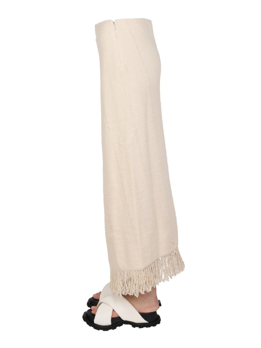 Light Brown Solid Maxi Skirt 3