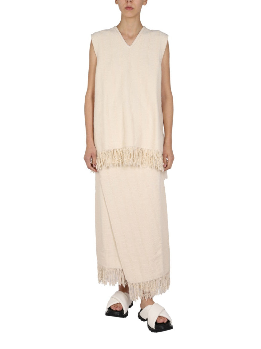 Light Brown Solid Maxi Skirt 4