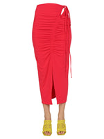 Fuchsia Solid Midi Skirt 1