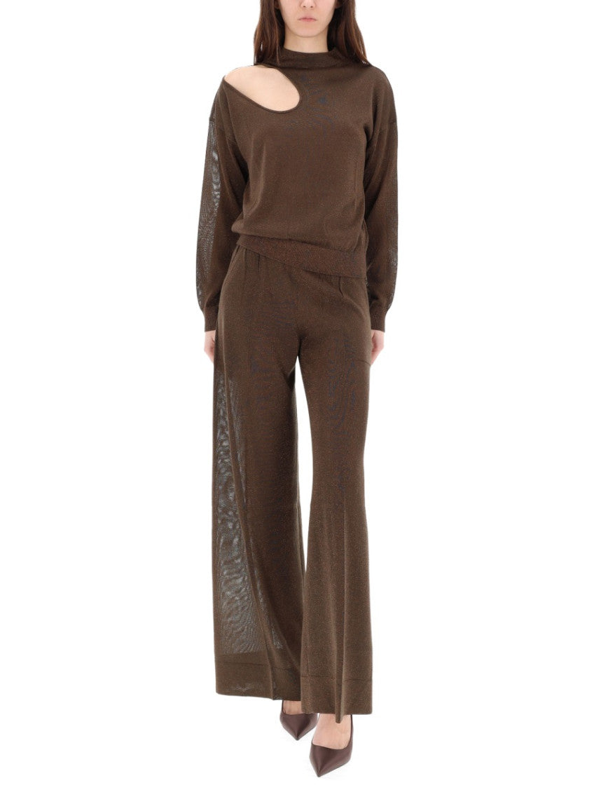 Brown Mock Collar Top 2
