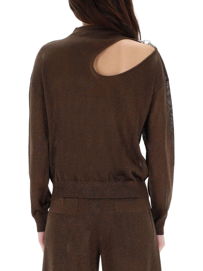 Brown Mock Collar Top 3