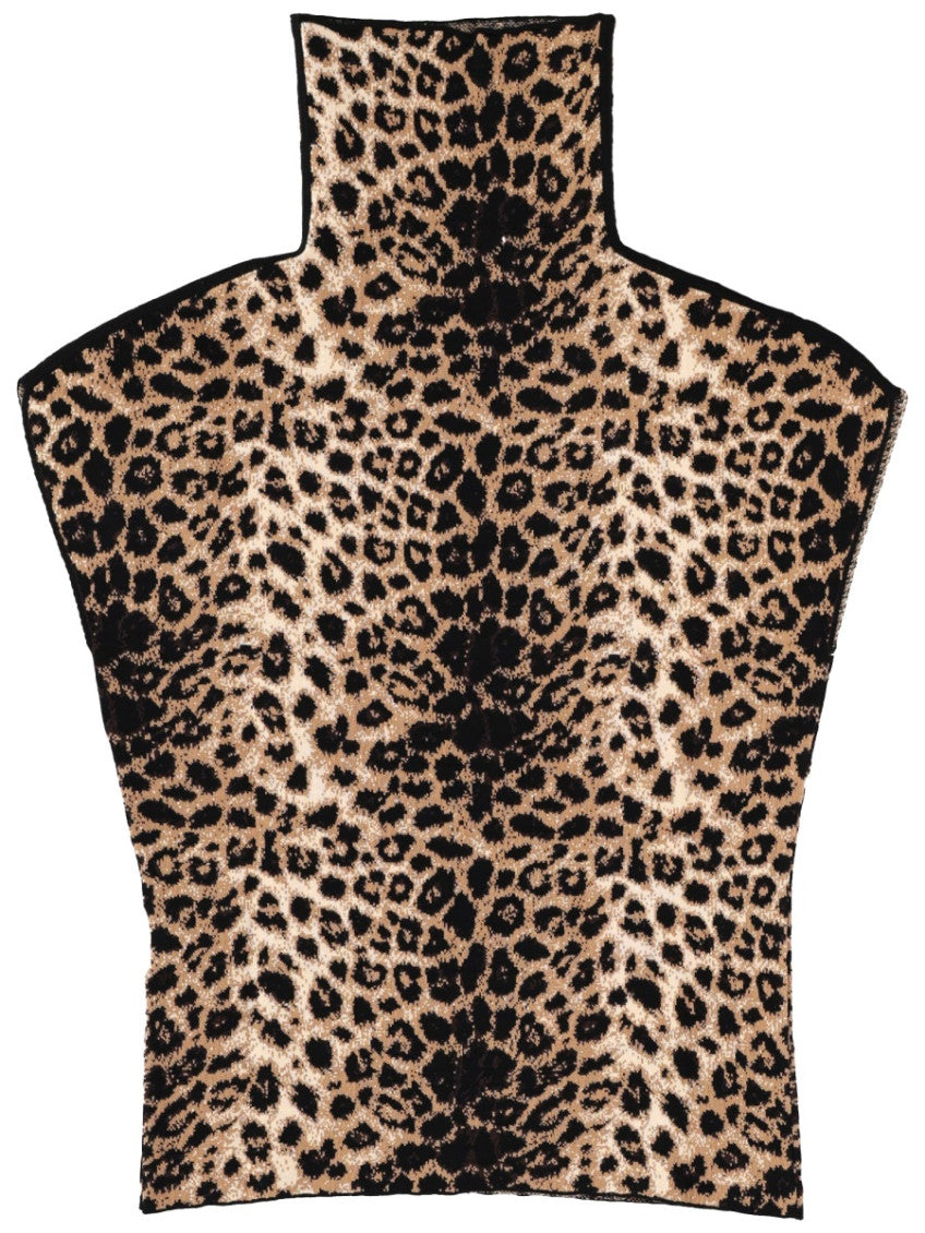 Leopard Animal Print Turtle Neck Top 2