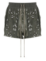 Green Nylon Embellished Shorts 1