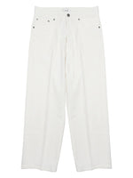 White Straight Mid Rise Jeans 1