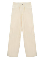 Beige Relaxed High Rise Jeans 1