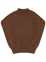 Brown Solid Mock Collar Sweater 1