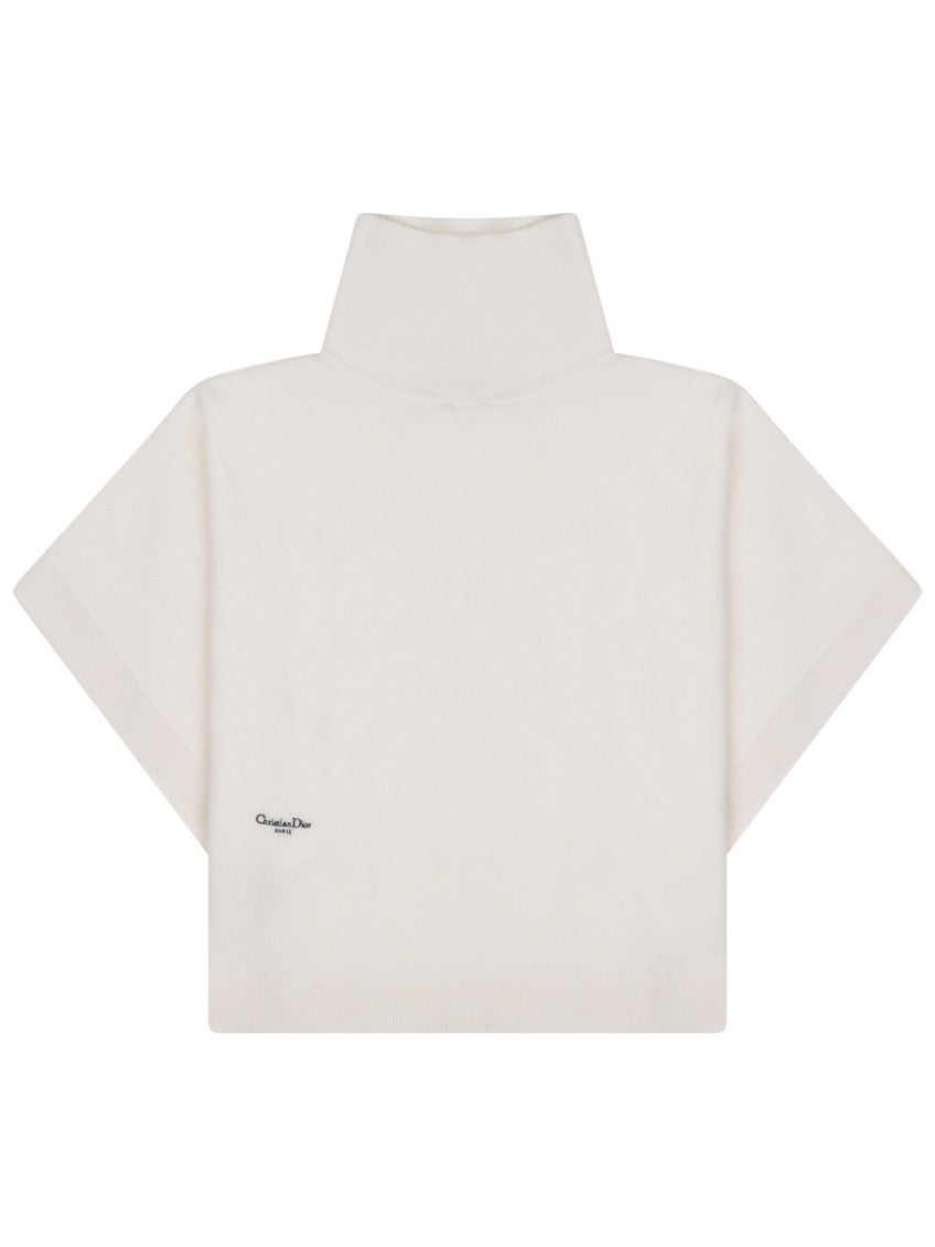 White Knitted Turtle Neck Sweater 1