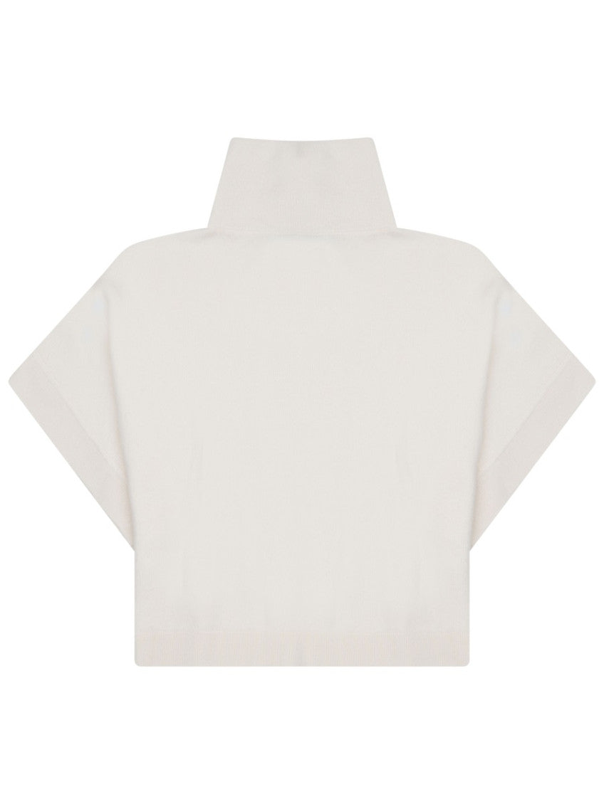 White Knitted Turtle Neck Sweater 2