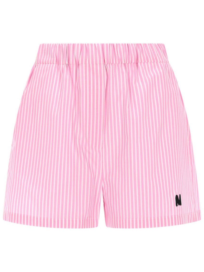 Pink Cotton Stripes Shorts 1