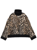 Leopard Animal Print Turtle Neck Sweater 1