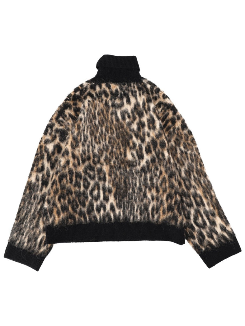 Leopard Animal Print Turtle Neck Sweater 2