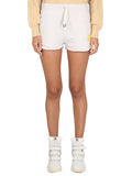Off White Cotton Logo Shorts 1