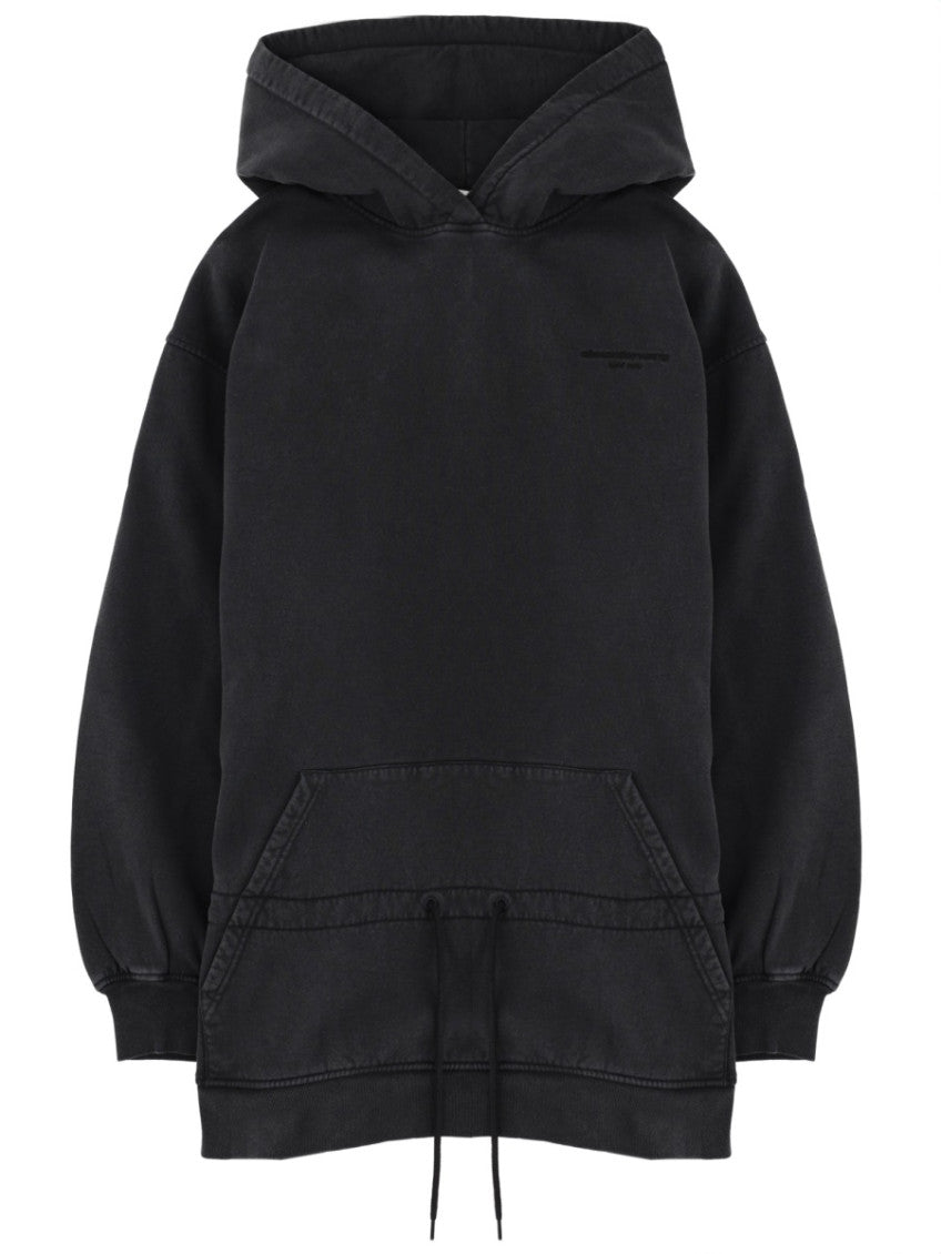 Black Solid Hood Mini Dress 1