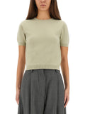 Green Solid Crew Neck Sweater 1