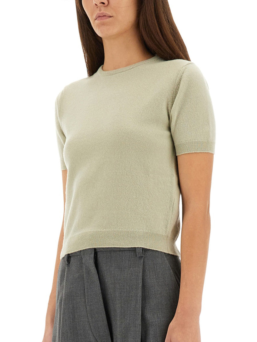 Green Solid Crew Neck Sweater 3