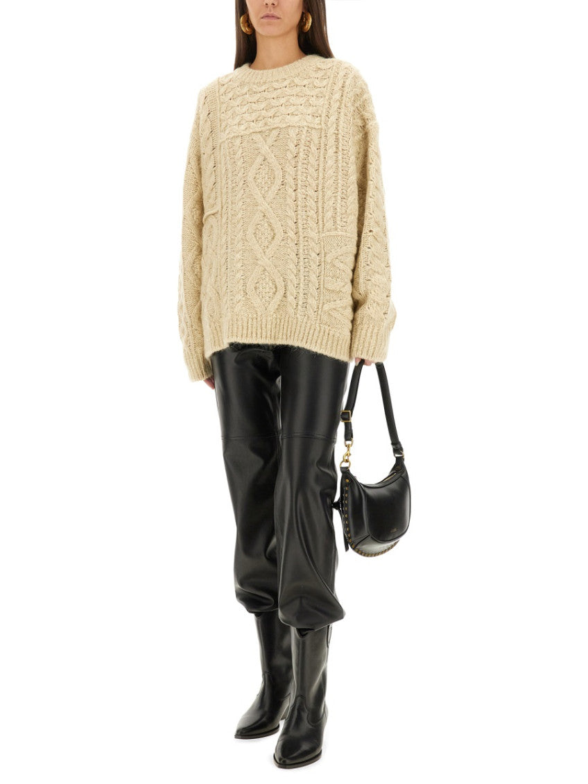 Beige Knitted Crew Neck Sweater 4