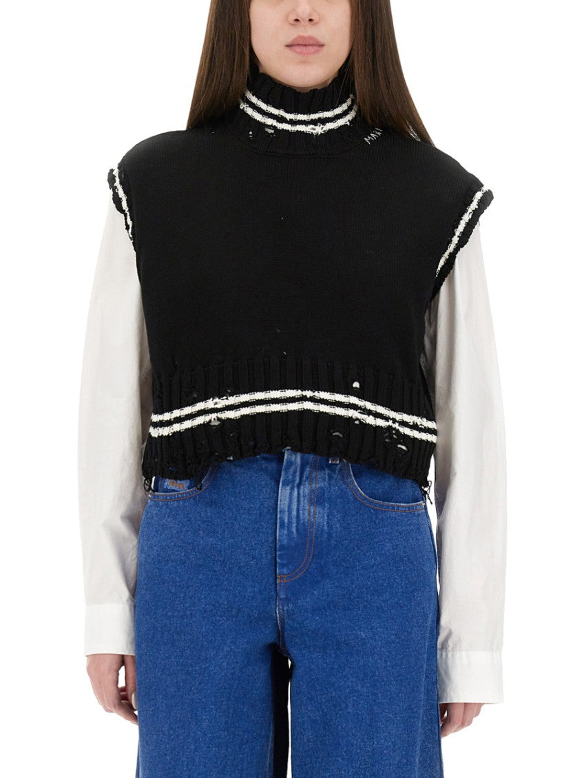 Black Knitted Turtle Neck Sweater 1