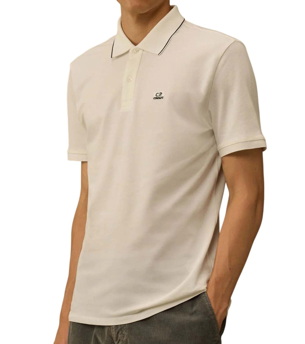 Beige Logo Shirt Collar Polo 2