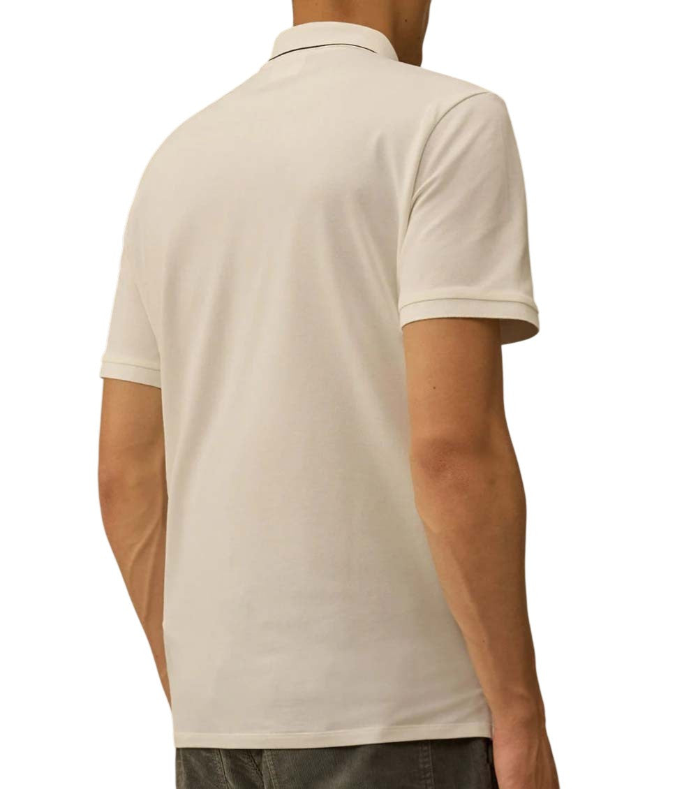 Beige Logo Shirt Collar Polo 4