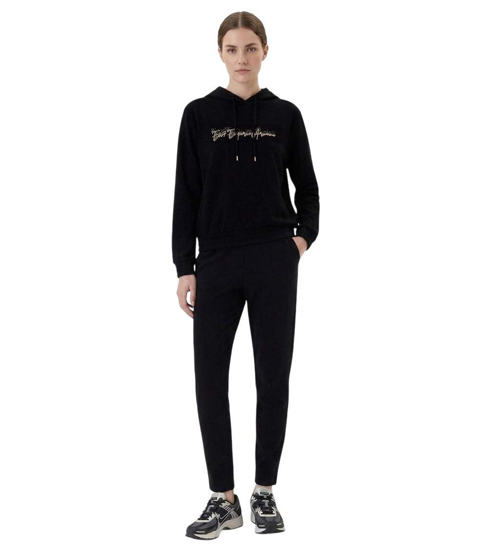 Black Cotton Logo Activewear 1