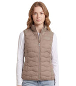 Beige Quilted Mock Collar Jacket 1