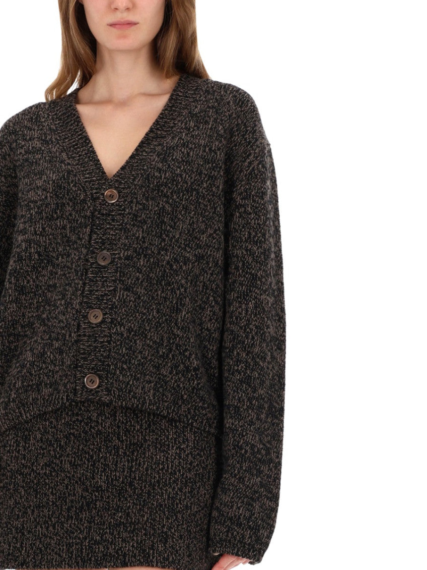 Multicolor Knitted V Neck Cardigan 3