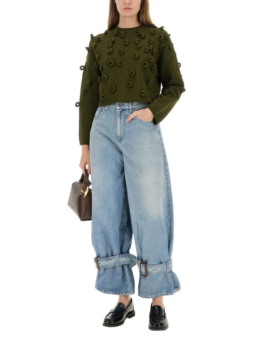 Green Knitted Crew Neck Sweater 4