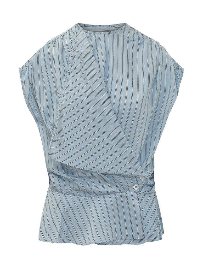 Blue Stripes Round Neck Top 1