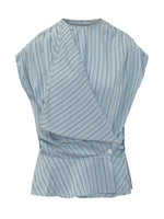 Blue Stripes Round Neck Top 1