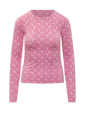 Pink Solid Crew Neck Top 1